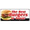 Signmission THE BEST BURGERS IN TOWN! BANNER SIGN charbroiled cheeseburger sandwich B-96 The Best Burgers In Town - alternate 1